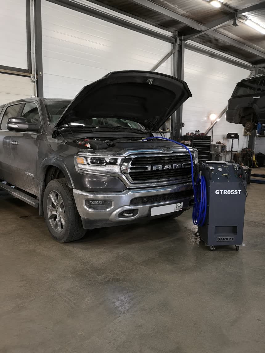 RAM 1500 на аппаратной промывке системы охлаждения на стенде GAROPT GTR05ST